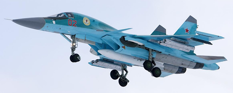 Suchoj Sukhoi Su-34 Su-32MF tactical bomber attack aircraft fighter rusk taktick bombardr