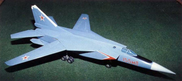 MiG E-155MP Ye-155MP modifikovanyi Pjerechvatchik variable geometry wing istrebitel fighter