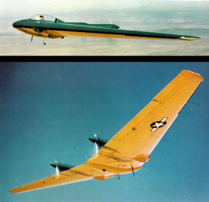 Northrop N-9M flying wing testbed experimental