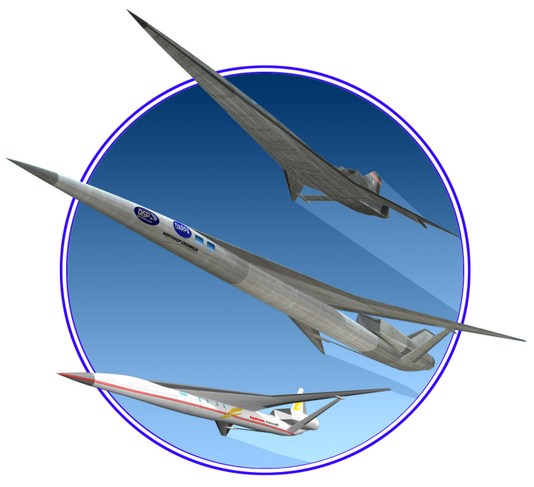 Northrop Grumman QSP studies quiet supersonic platform bomber USAF dual role program DARPA stealth stealthy sonic boom supression reduction americk bombardr nadzvukov tresk