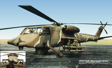 Boeing Vertol Grumman Aerospace AAH advanced attack helicopter proposal mockup prototype