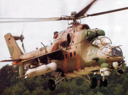 slovakian Mil Mi-24V
attack helicopter