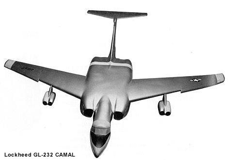 Lockheed GL-232 CAMAL Continuously Airborne Missile Launcher Low Level nuclear powered bomber ANP