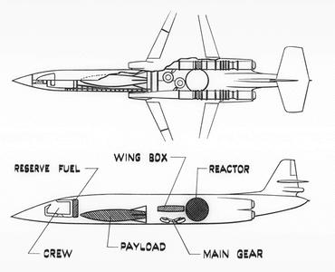 Lockheed nuclear powered bomber concept study CL-225 GL-145