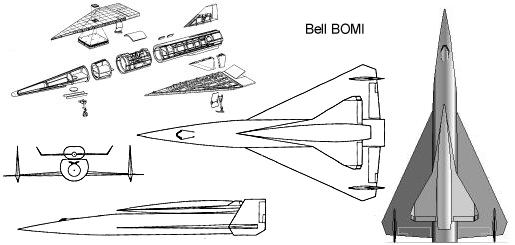 Bell BOMI Bomber Missile project space fighter hypersonic Brass concept experimental rocket