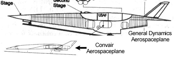 Aerospaceplane USAF General Dynamics Convair space airbreathing plane vehicle shuttle program project