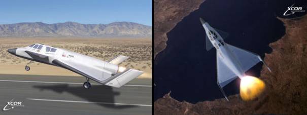 XCOR Aerospace Xerus shuttle space plane aircraft private commercial tourism design proposal