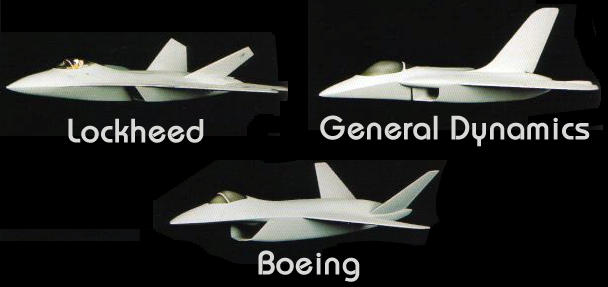 Lockheed Boeing General Dynamics ATF advanced technology fighter USAF program stealth