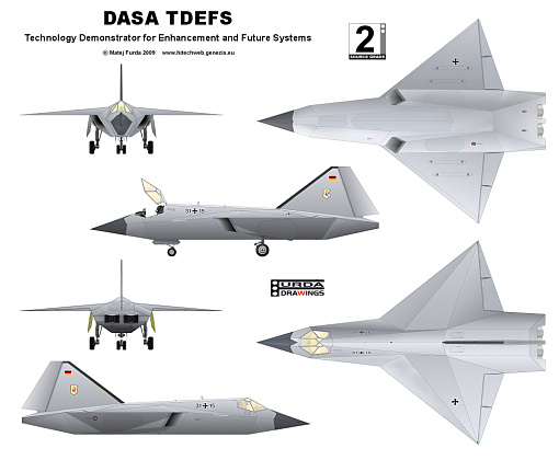 Technology Demonstrator for Enhancement and Future Systems DASA EADS TDEFS german stealth fighter project low observable