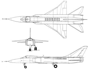 Sukhoi T-6-1 T-6-I 3 view tactical experimental STOL bomber