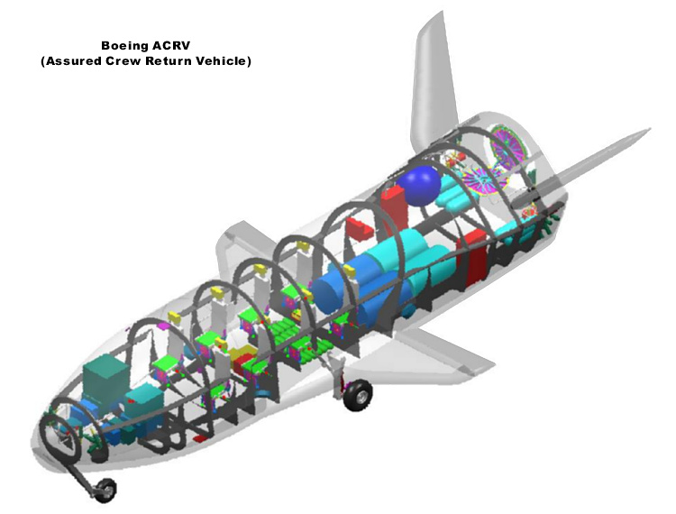 Boeing X-37 ACRV assured crew return vehicle study proposal space shuttle NASA ISS X-38