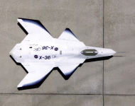 X-36 tailess 28 % scalable demonstrator fighter model