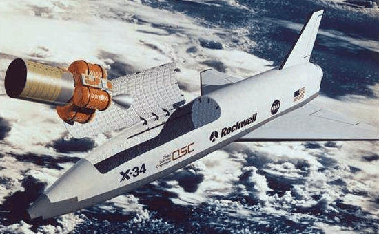 OSC Rockwell NASA X-34 commercial shuttle X-plane experimental